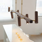 Konnect Minimalist Wood Chandelier