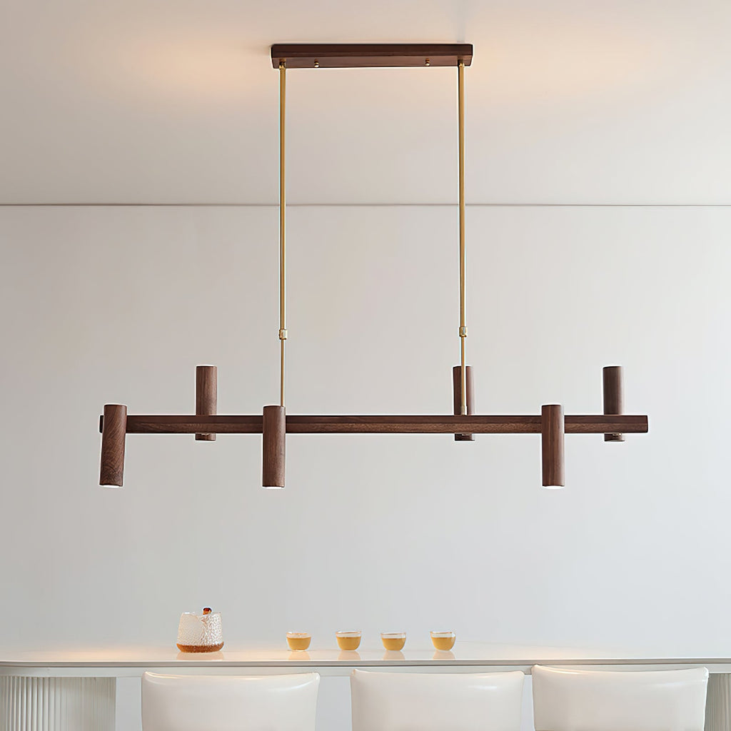 Konnect Minimalist Wood Chandelier