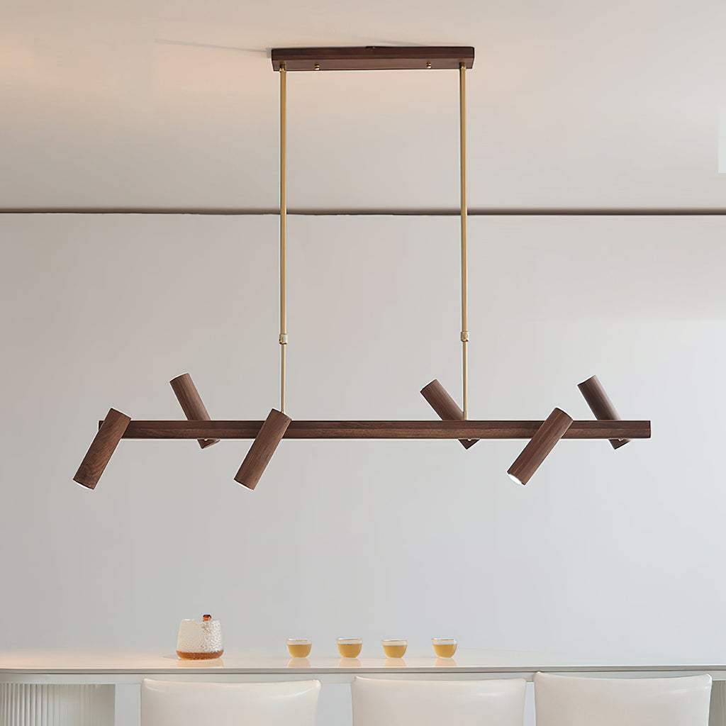 Konnect Minimalist Wood Chandelier