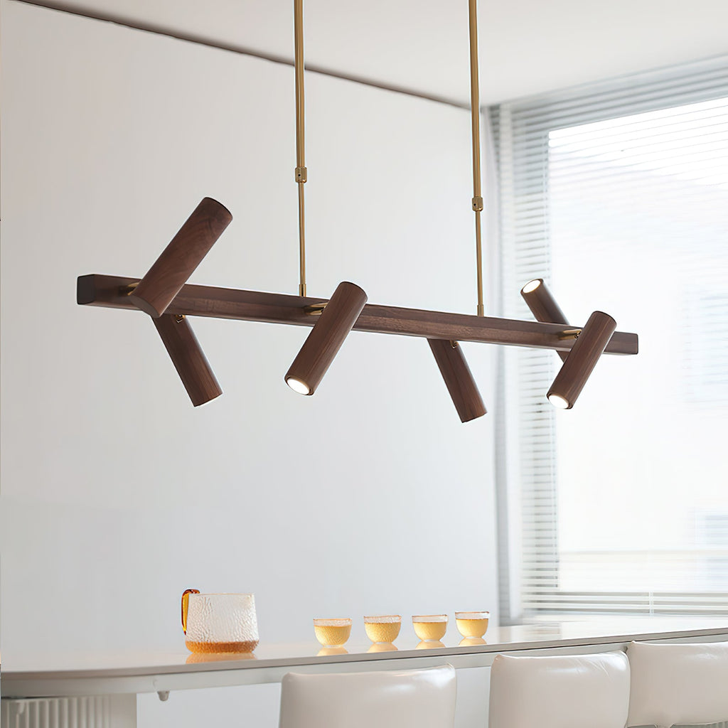 Konnect Minimalist Wood Chandelier