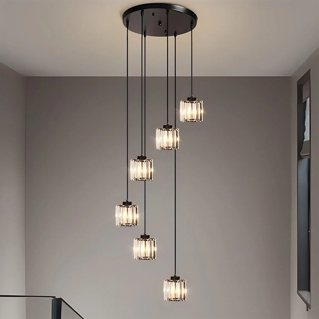 Kristy Modern Minimalist Glass Chandelier