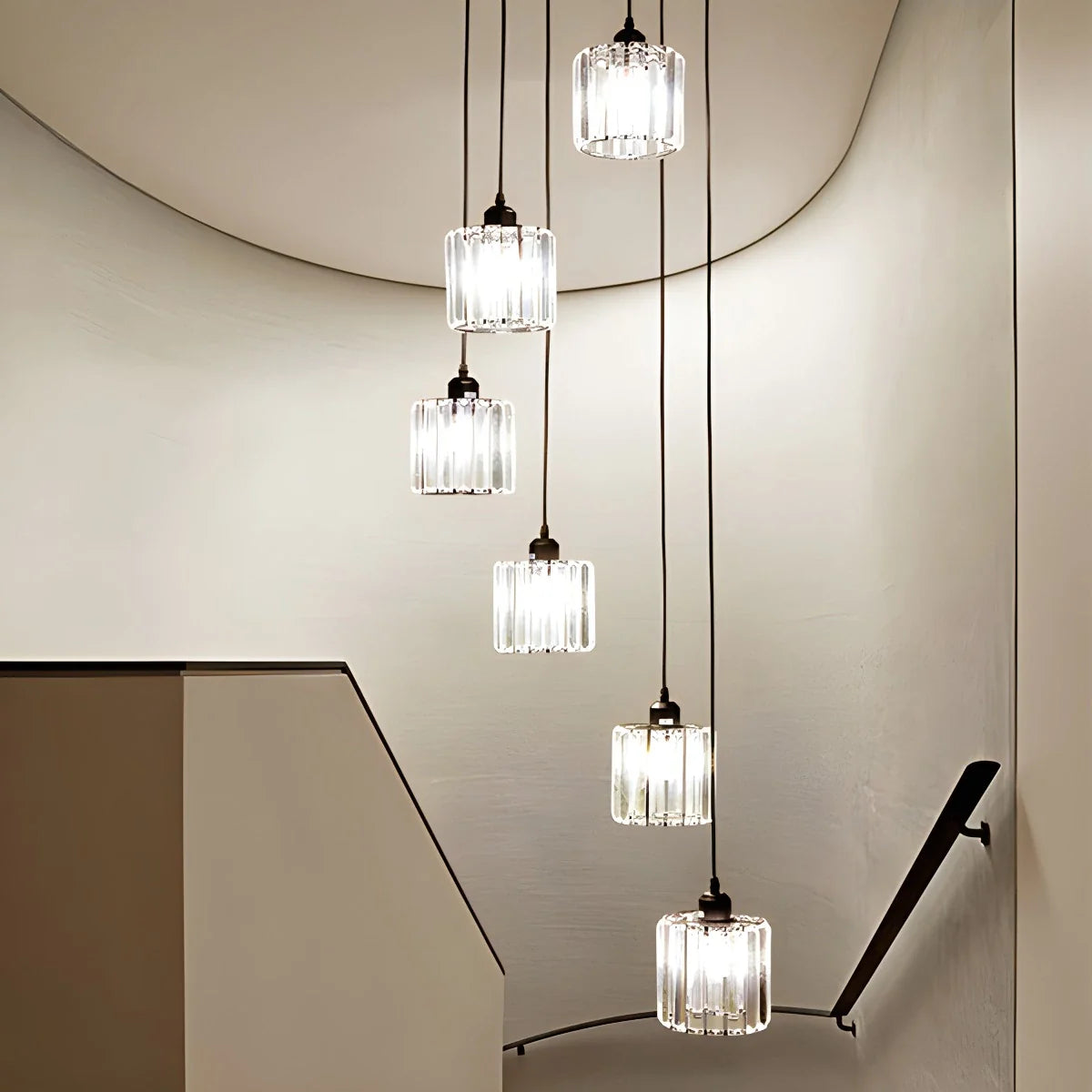 Kristy Modern Minimalist Glass Chandelier