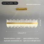 Modern Frosted Glass Crystal Chandelier