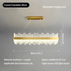 Modern Frosted Glass Crystal Chandelier