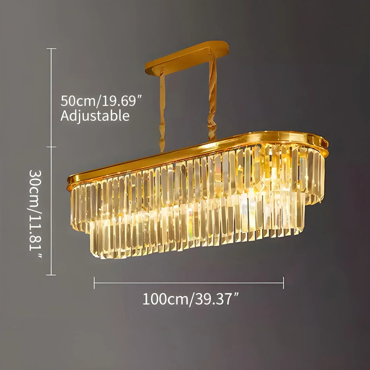 Light Luxury Crystal Chandelier for Living Room