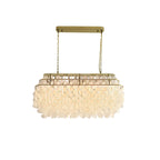 Round Shell Chandelier for Bedroom Living Room