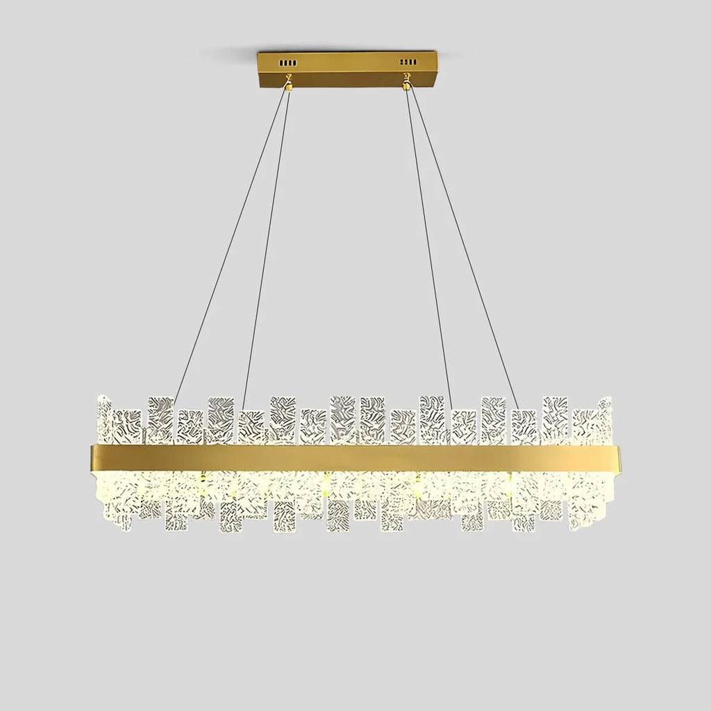 Modern Frosted Glass Crystal Chandelier