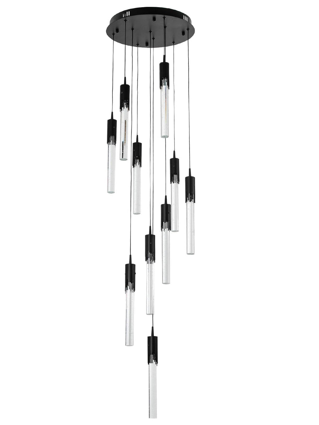 Crystal Bubble Column Pendant Light