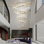Large Tiered Ring Foyer Chandelier