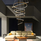 Large Tiered Ring Foyer Chandelier