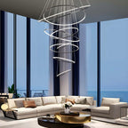 Large Tiered Ring Foyer Chandelier