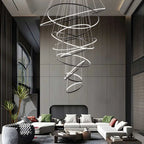 Large Tiered Ring Foyer Chandelier