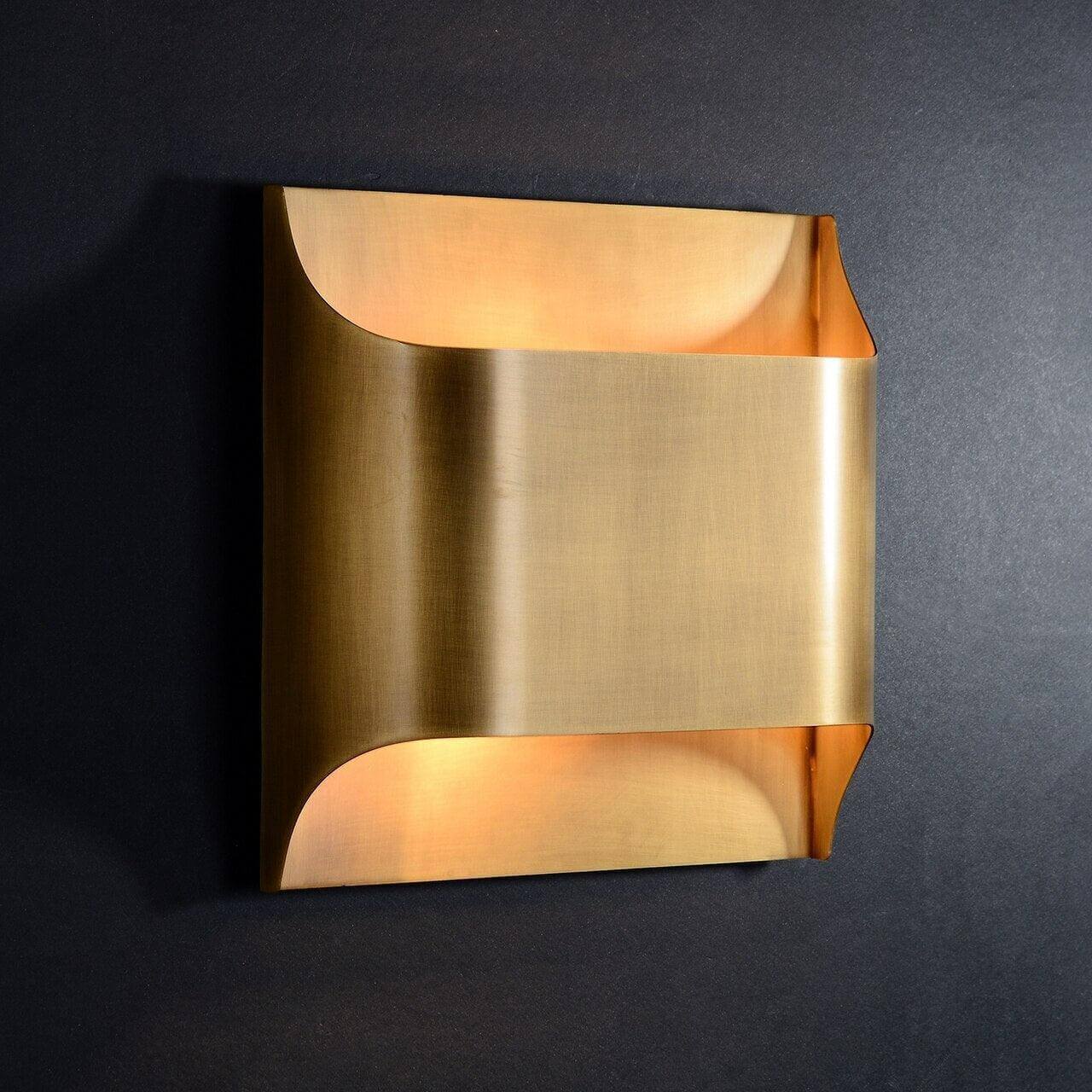 Leclerc Brass Wall Lamp – Mid-Century Cone Shade Wall Sconce