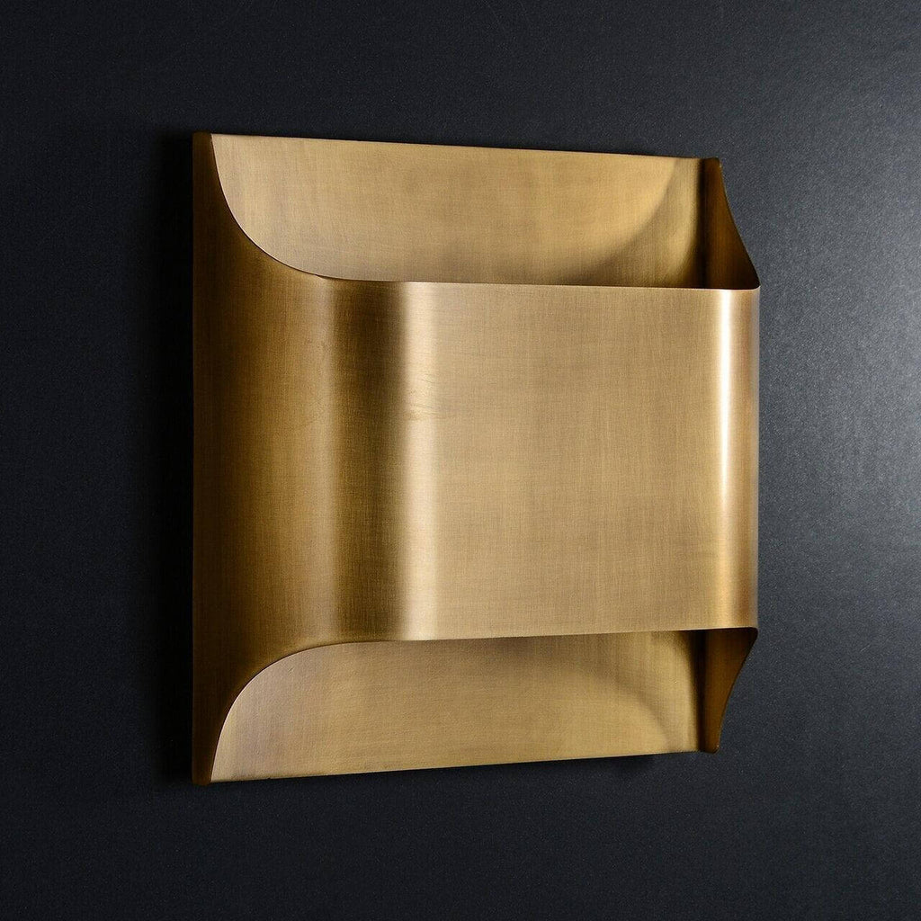 Leclerc Brass Wall Lamp – Mid-Century Cone Shade Wall Sconce