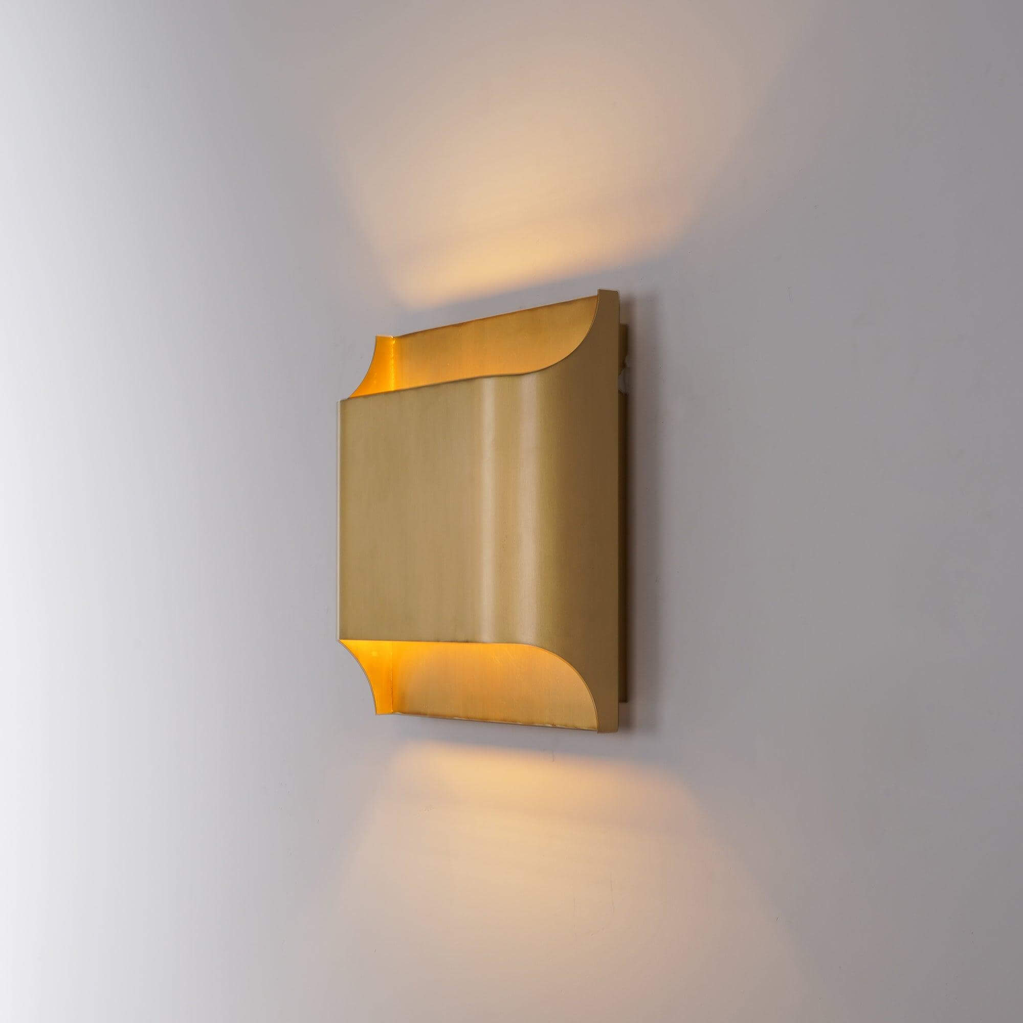 Leclerc Brass Wall Lamp – Mid-Century Cone Shade Wall Sconce
