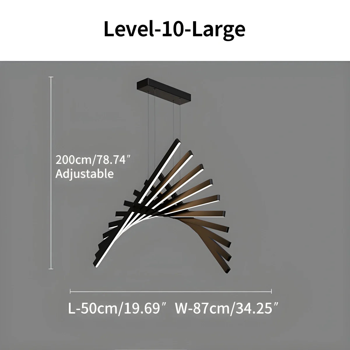 Linear Fish Bone Modeling Chandelier