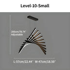 Linear Fish Bone Modeling Chandelier