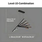 Linear Fish Bone Modeling Chandelier