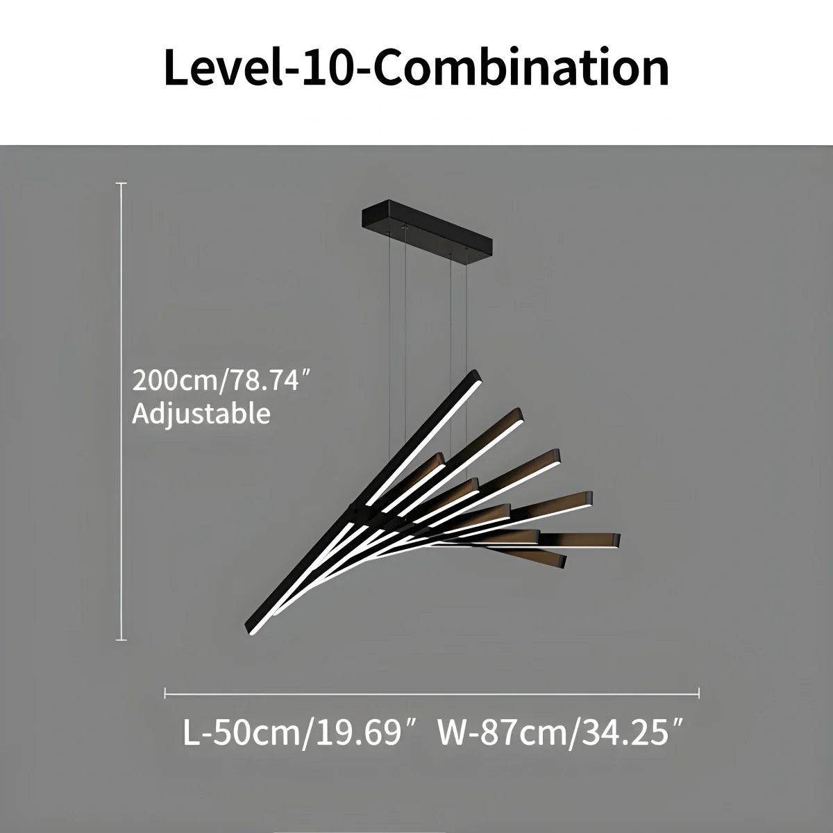 Linear Fish Bone Modeling Chandelier