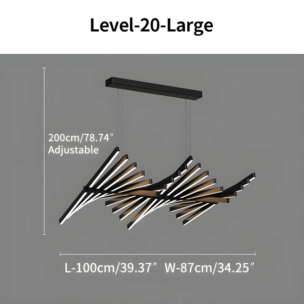 Linear Fish Bone Modeling Chandelier