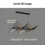 Linear Fish Bone Modeling Chandelier