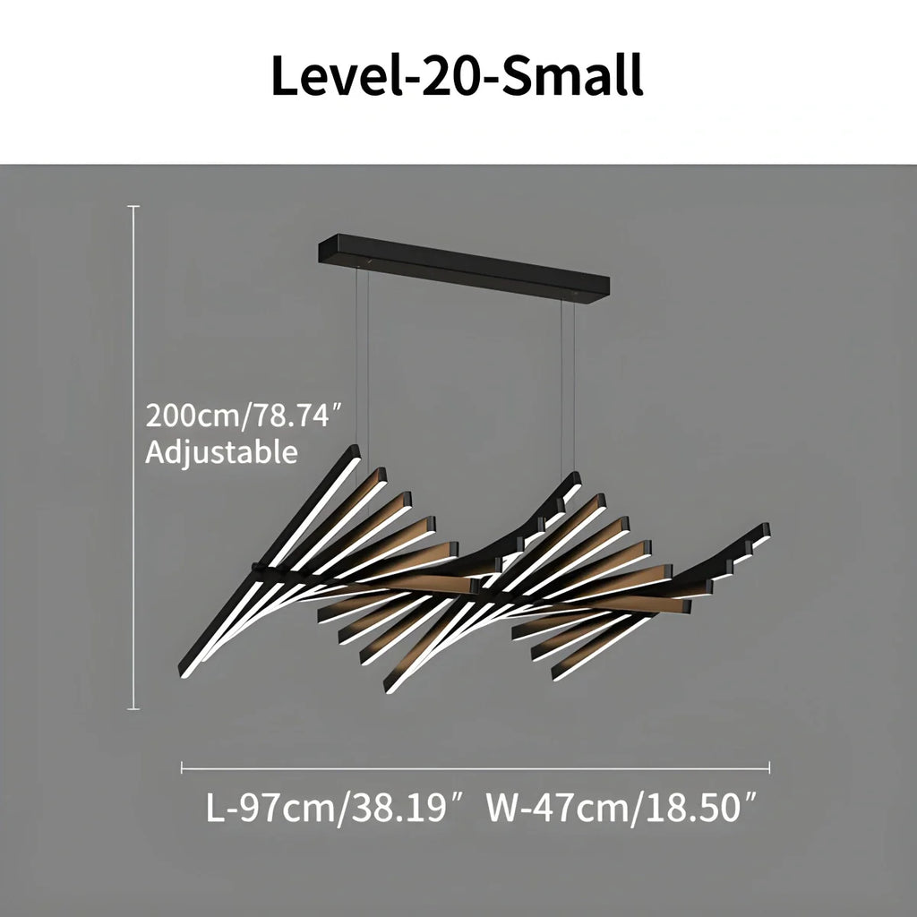 Linear Fish Bone Modeling Chandelier