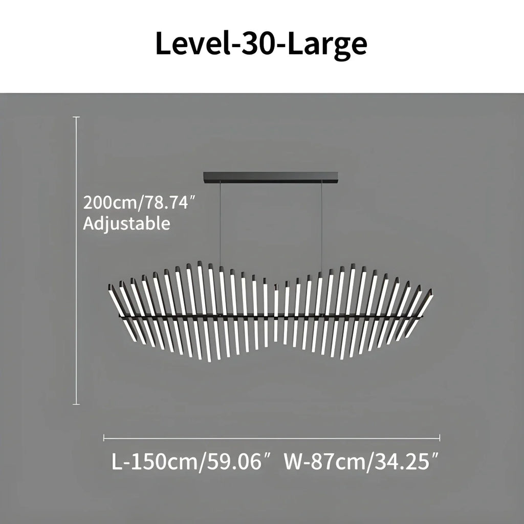 Linear Fish Bone Modeling Chandelier
