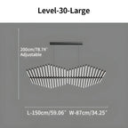 Linear Fish Bone Modeling Chandelier
