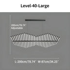 Linear Fish Bone Modeling Chandelier