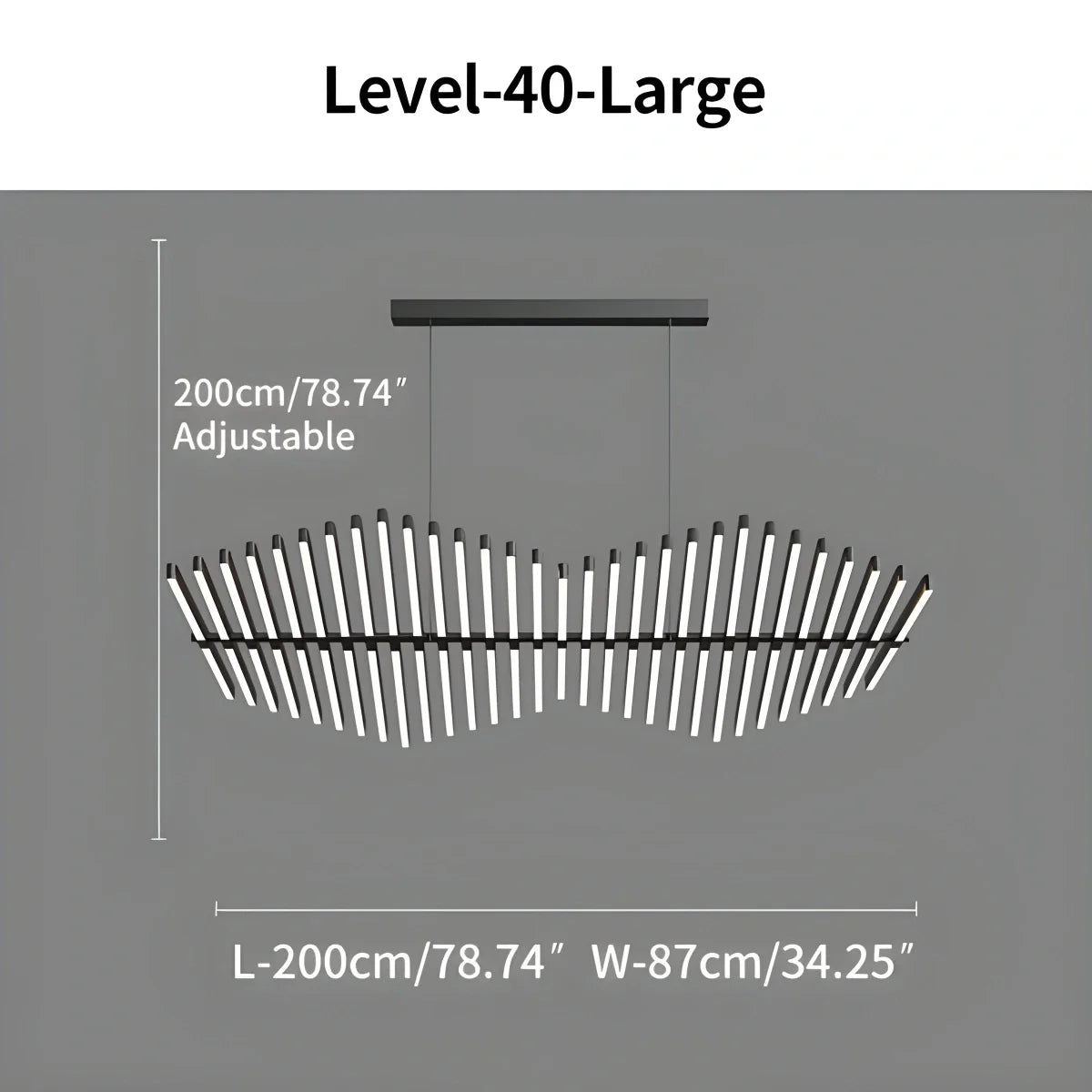 Linear Fish Bone Modeling Chandelier