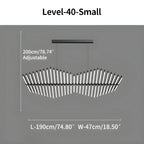 Linear Fish Bone Modeling Chandelier