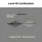 Linear Fish Bone Modeling Chandelier
