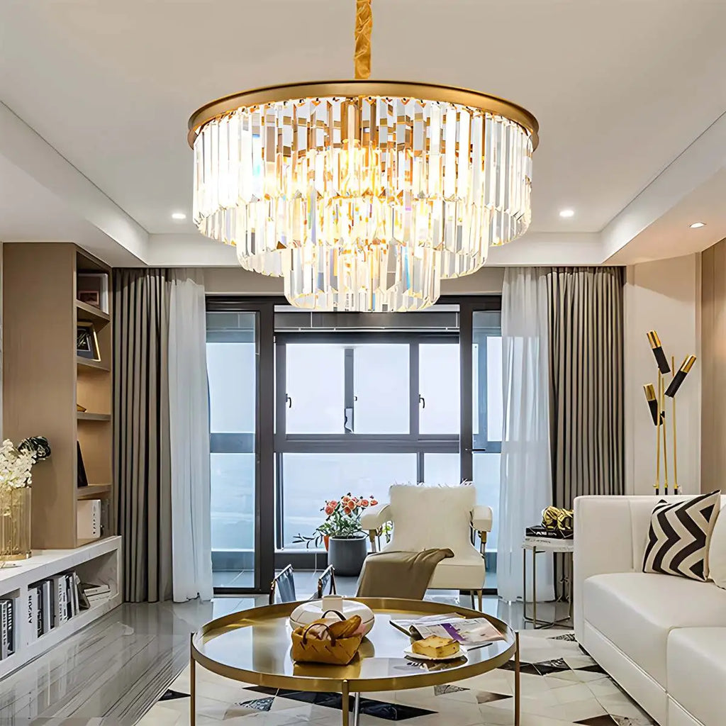 Light Luxury Crystal Chandelier for Living Room