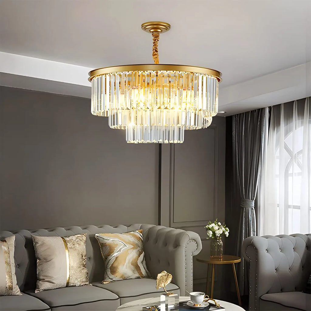 Light Luxury Crystal Chandelier for Living Room