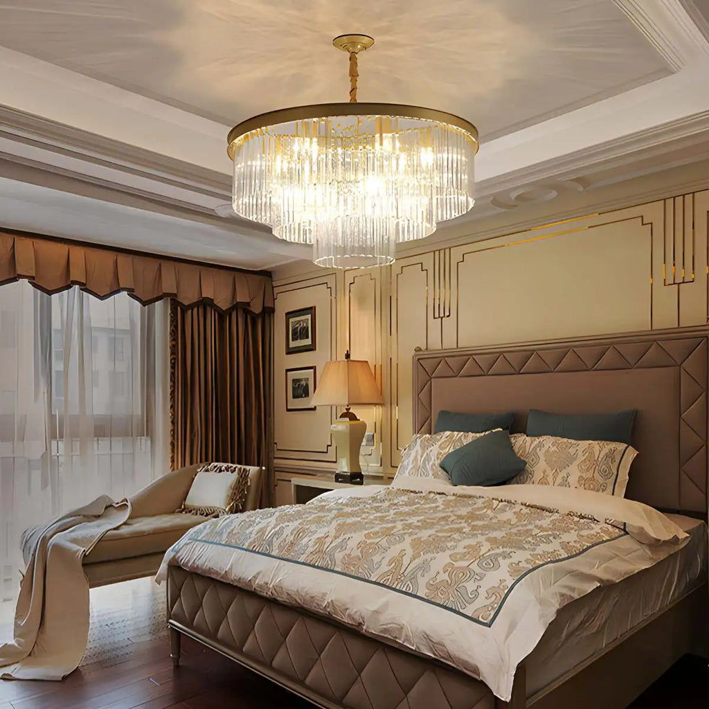 Light Luxury Crystal Chandelier for Living Room