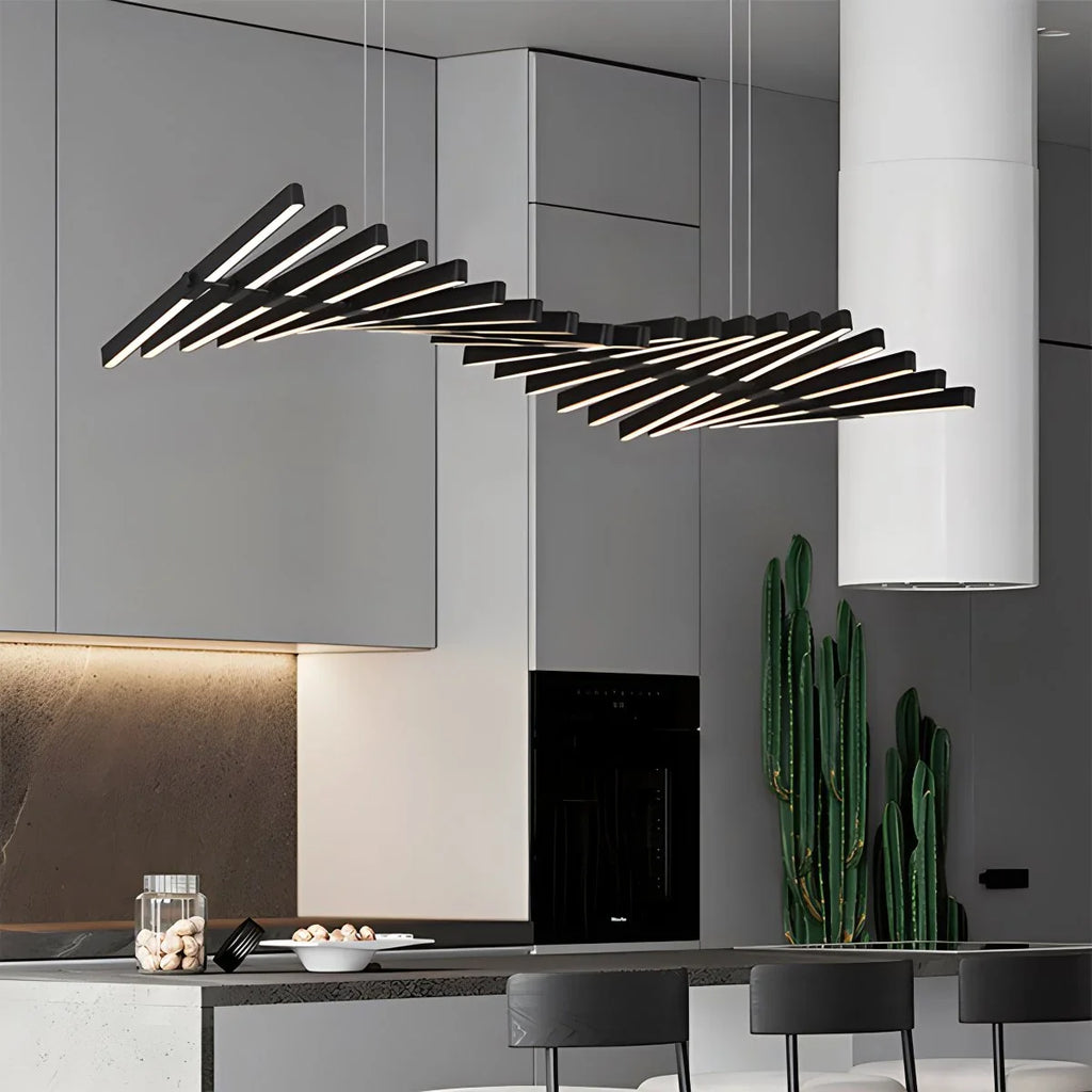 Linear Fish Bone Modeling Chandelier
