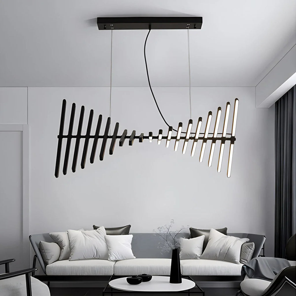 Linear Fish Bone Modeling Chandelier