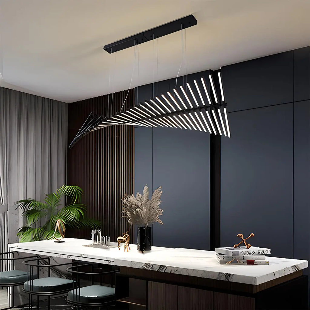 Linear Fish Bone Modeling Chandelier