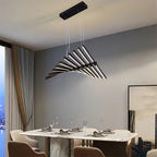 Linear Fish Bone Modeling Chandelier