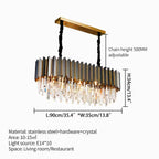 Modern Black Gold Luxury Crystal Chandelier