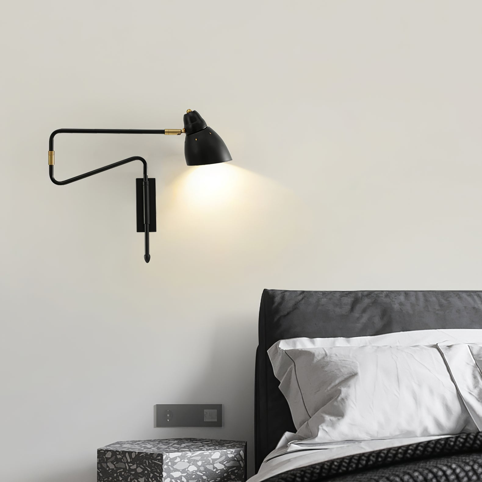 Long Arm Rotating Wall Lamp