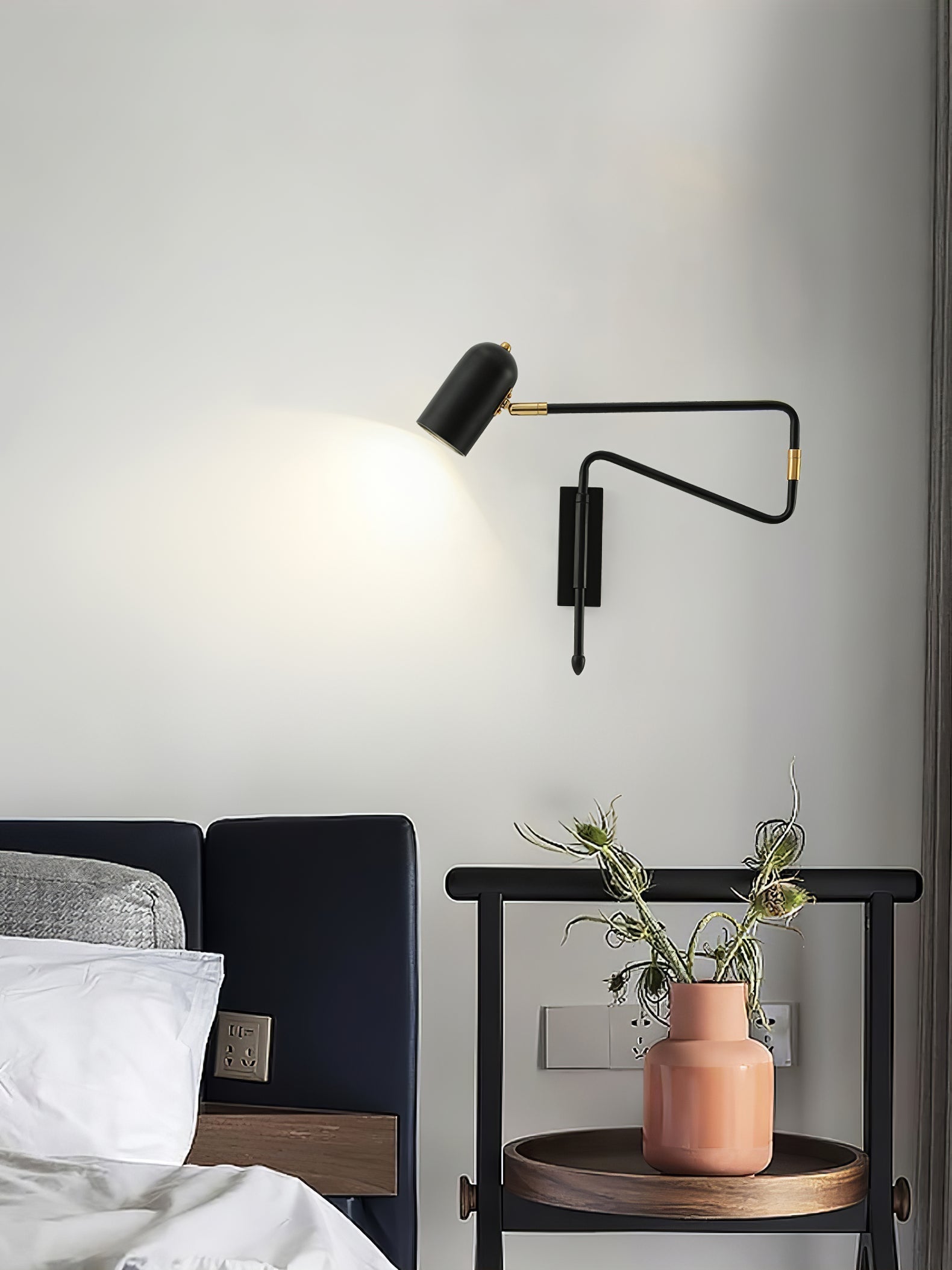 Long Arm Rotating Wall Lamp
