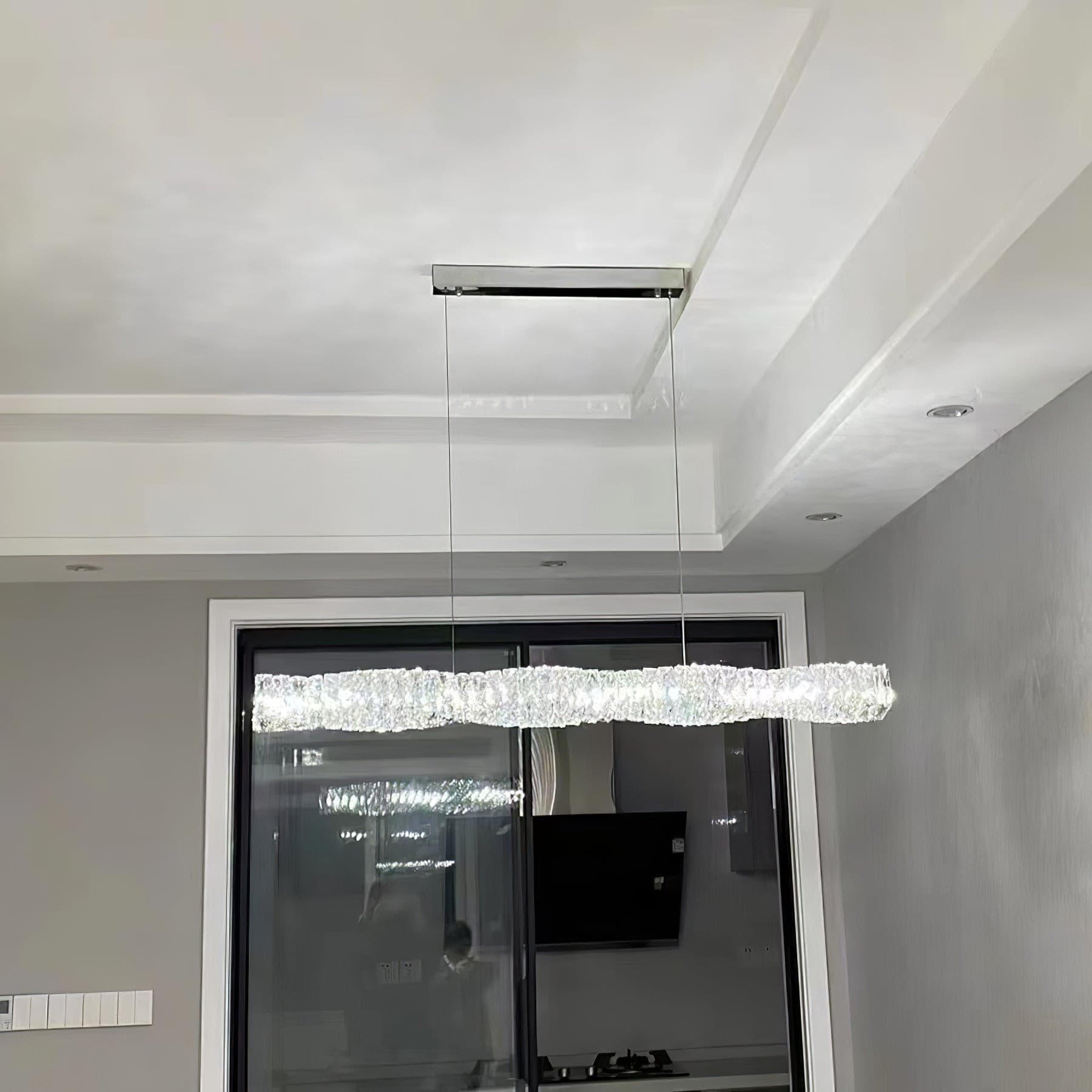 Long Crystal Pendant Lamp