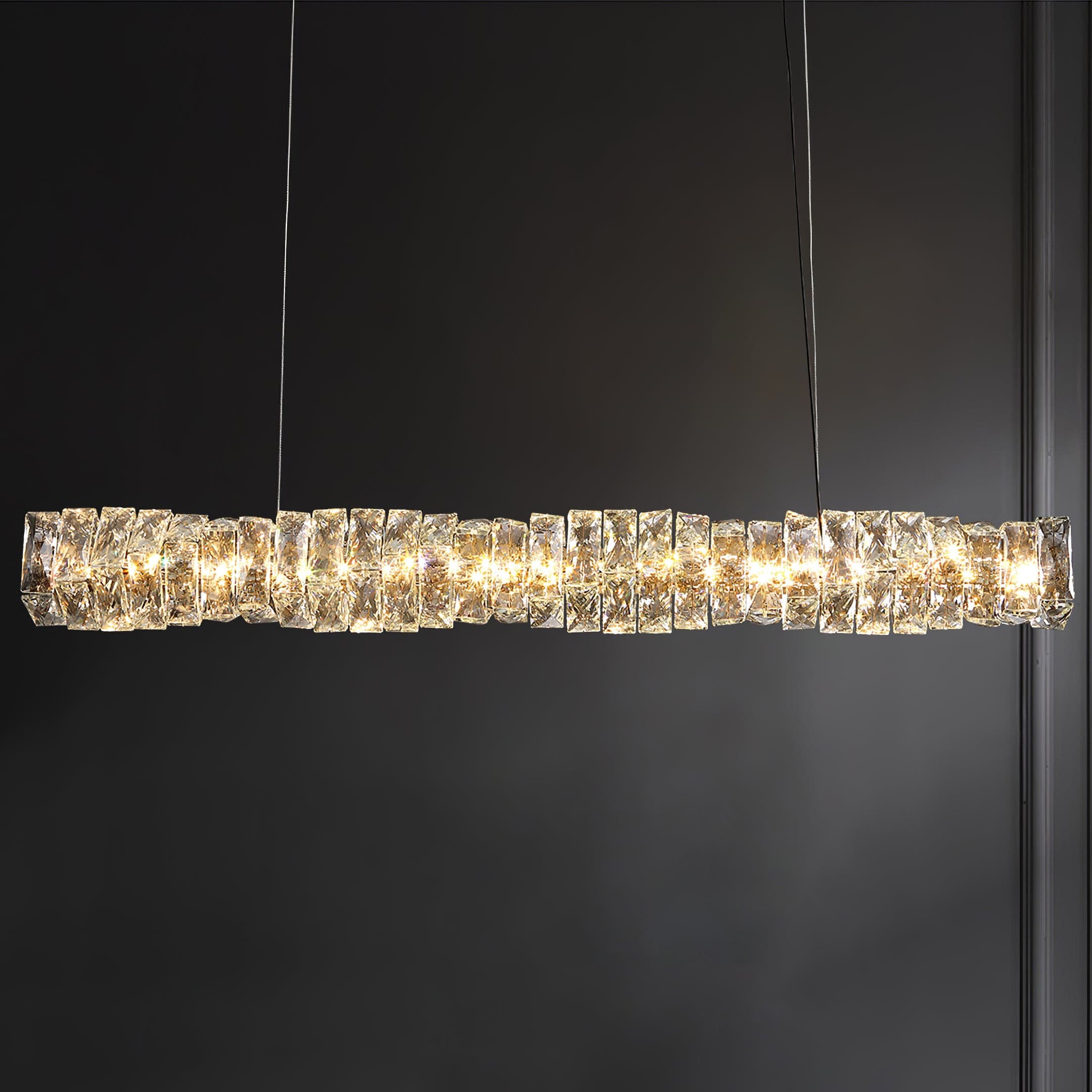 Long Crystal Pendant Lamp