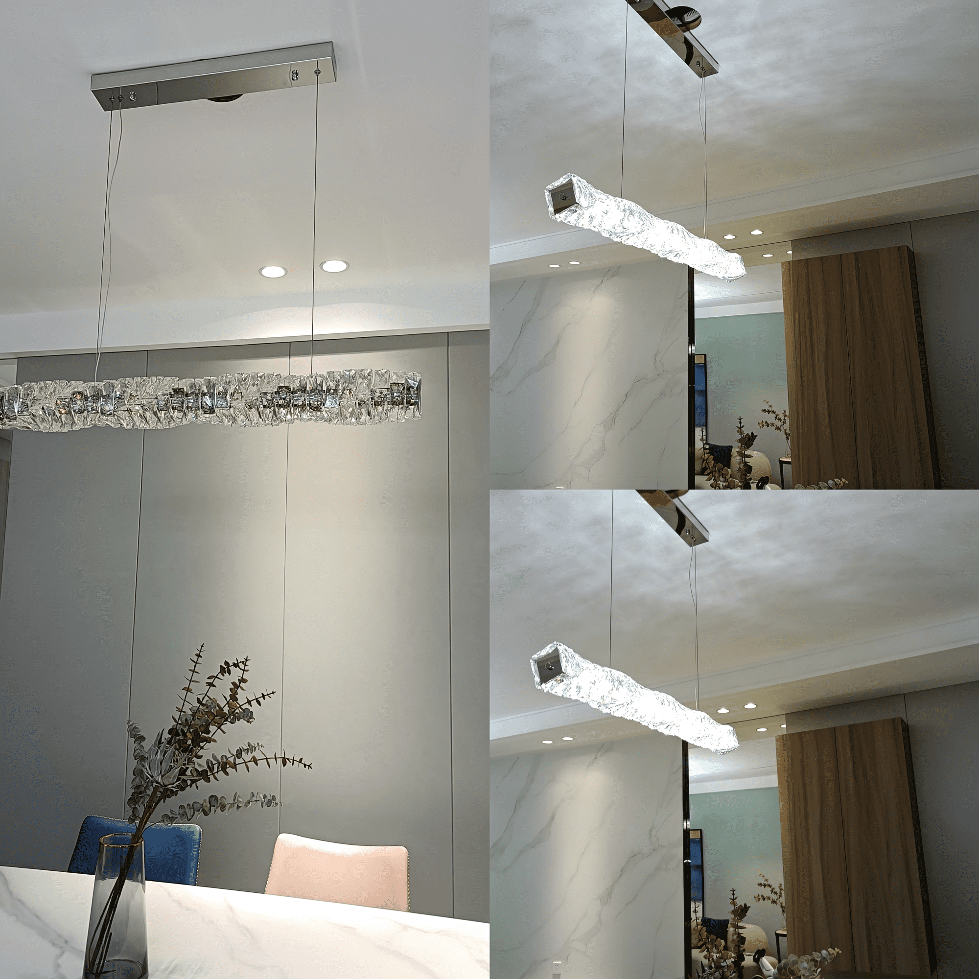 Long Crystal Pendant Lamp