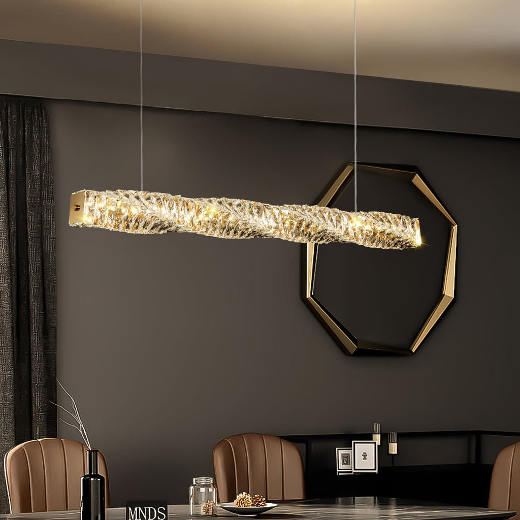 Long Crystal Pendant Lamp
