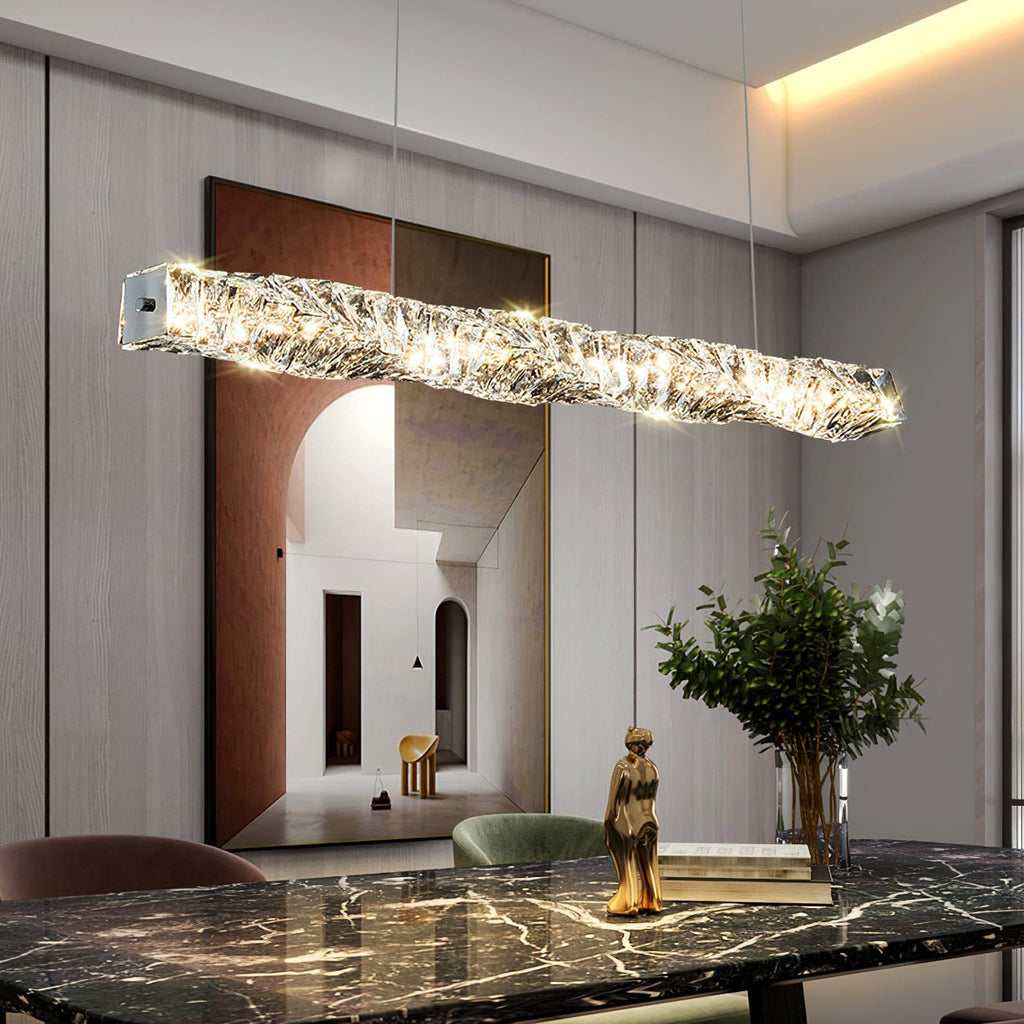Long Crystal Pendant Lamp