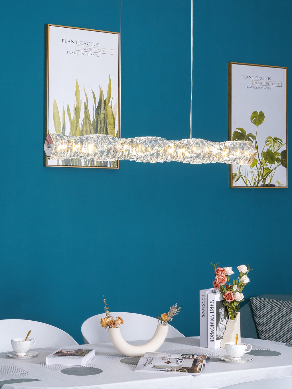 Long Crystal Pendant Lamp