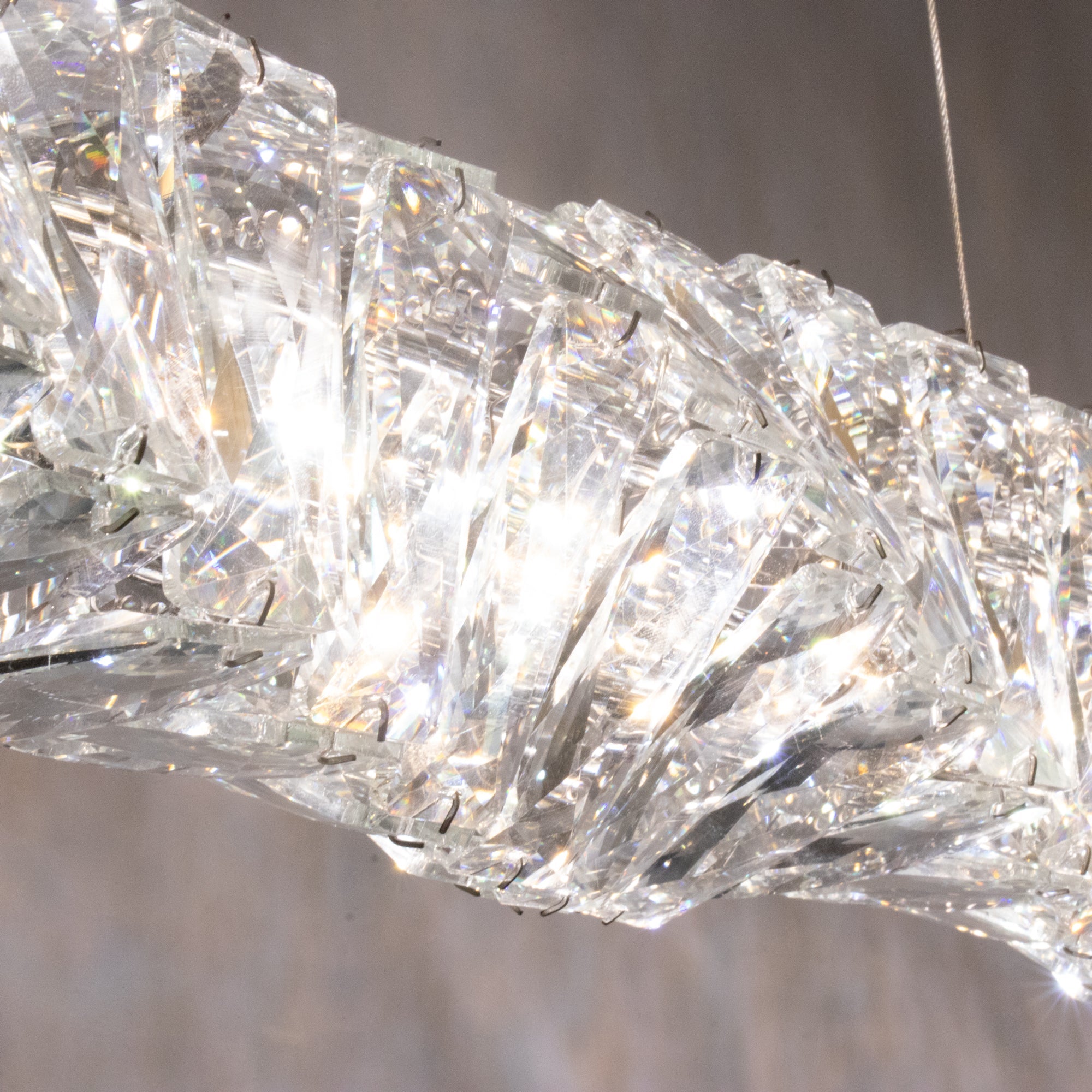 Long Crystal Pendant Lamp