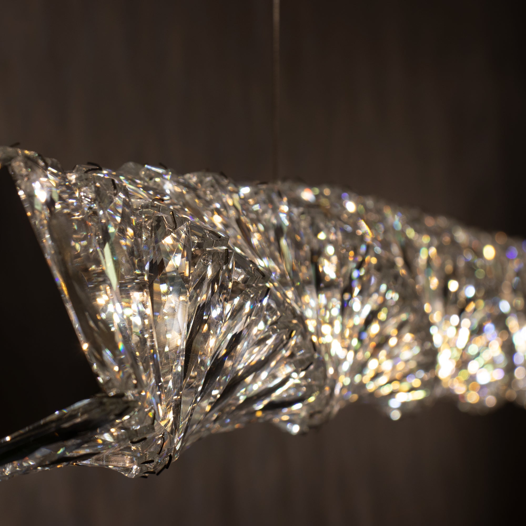 Long Crystal Pendant Lamp